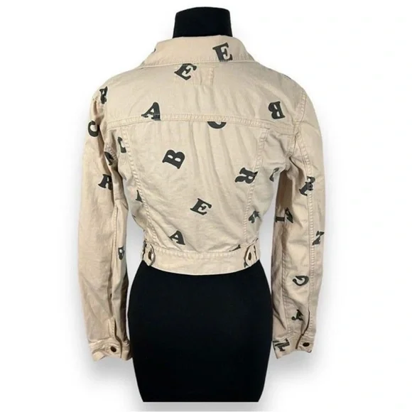 BCBGeneration Cropped Canvas Jacket Womens Size Large‎ - Picture 2 of 8
